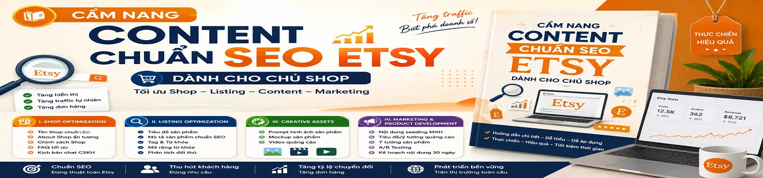 Cẩm nang Content Chuẩn SEO Etsy dành cho Chủ Shop
